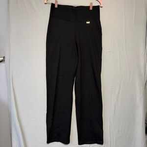 Nygard Slims Womens Hi Rise Straight Leg Pull On Pants Size M (10-12) Black Work